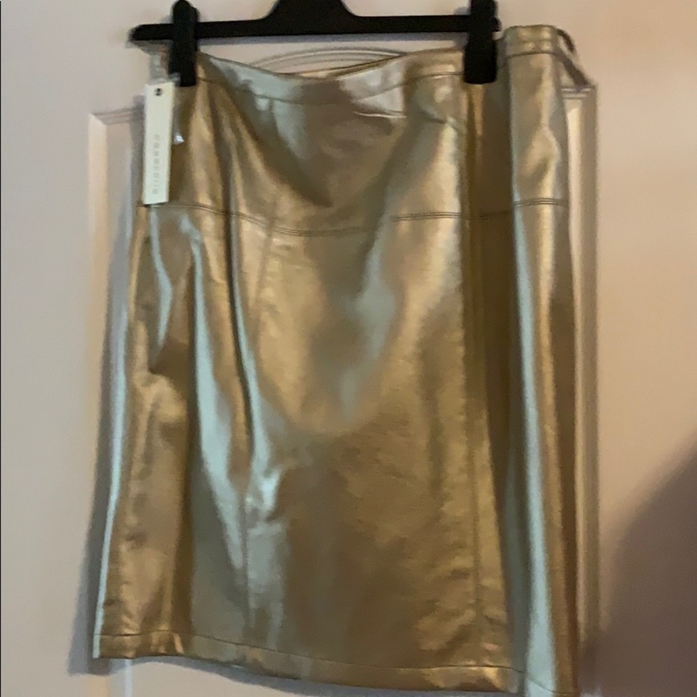 Bagatelle Gold faux leather skirt